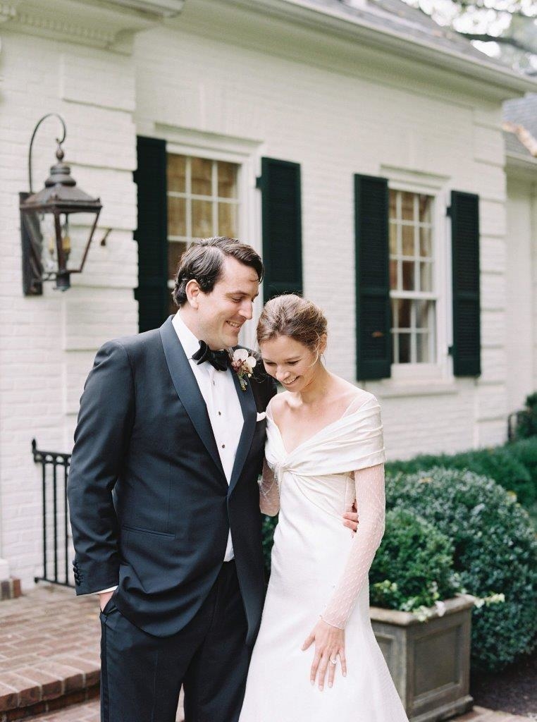 modern chic country club wedding vogue designer